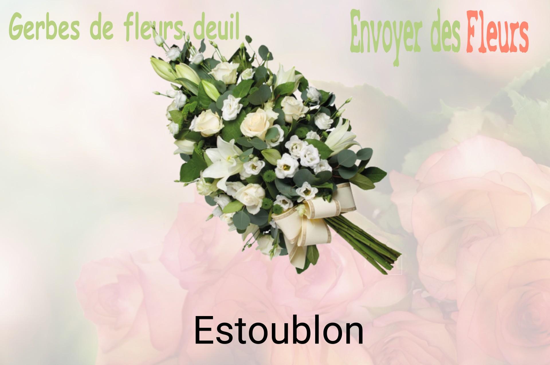 Gerbe de fleurs de deuil livrée à Estoublon